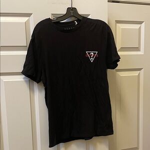 GUESS Black Tee with Small Triangle Logo